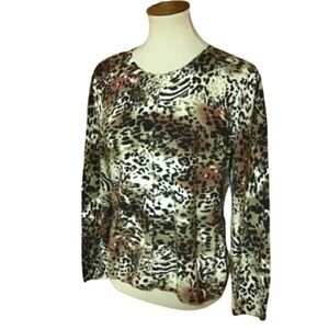 VTG Y2K Notations safari lightweight cardigan